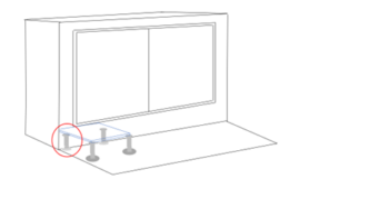 Foto terras rechtopstaand